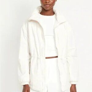 NWT Old Navy Cinched Waist Jacket (Color: Sea Salt)